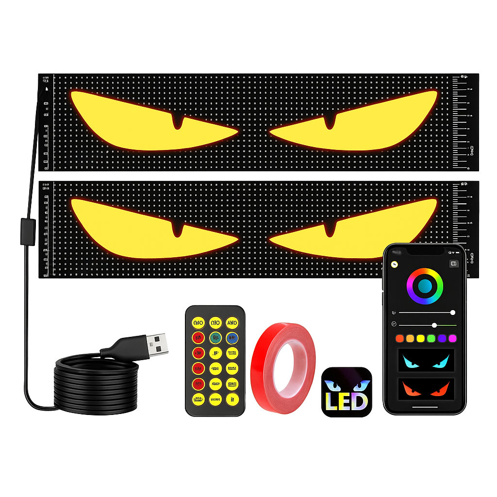 Dynamic LED Windshield Eyes – main product image | Buzzora
