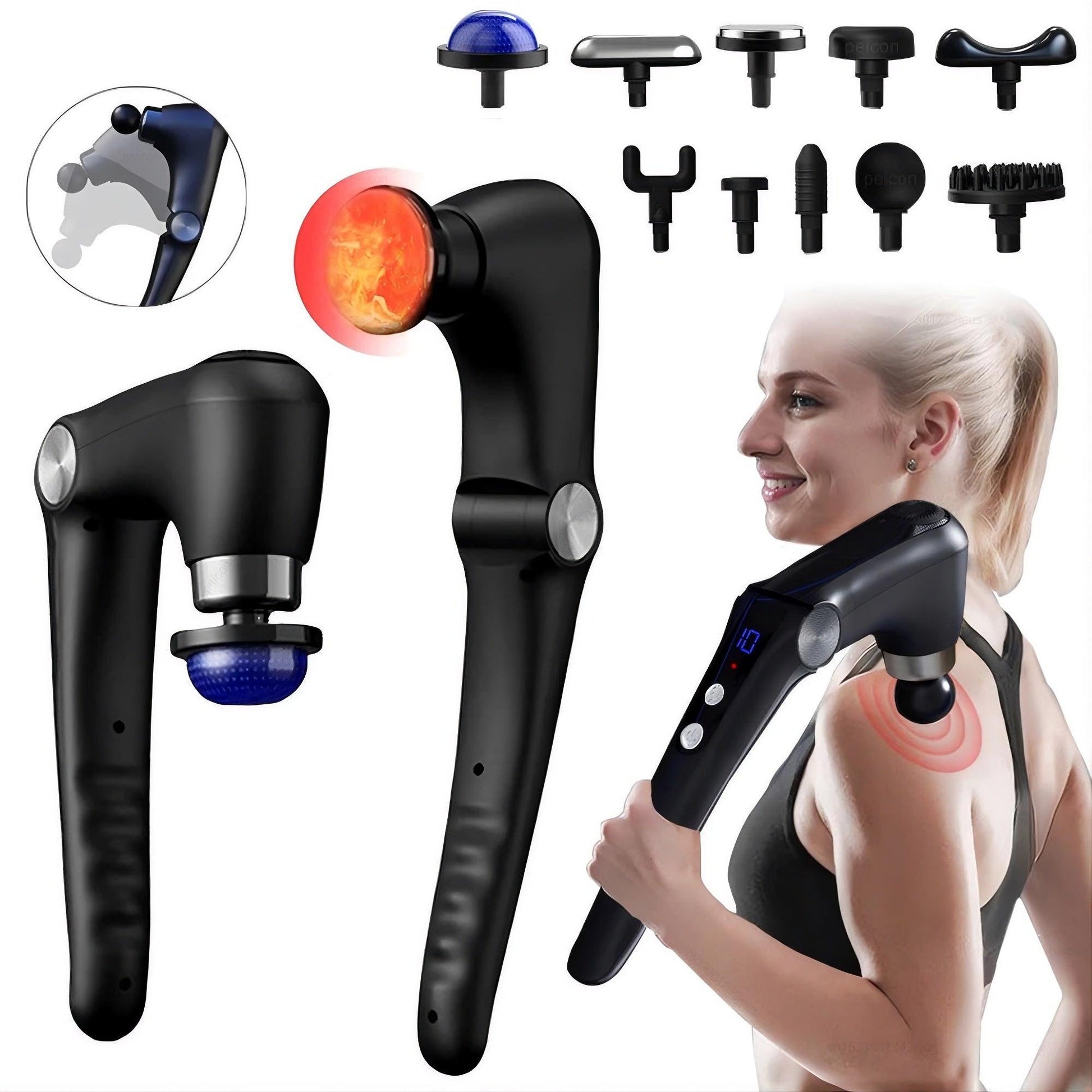 Fascia Massage Gun with Extension Handle – main product image | Buzzora