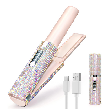 Portable Hair Straightener with Rhinestones – main product image | Buzzora
