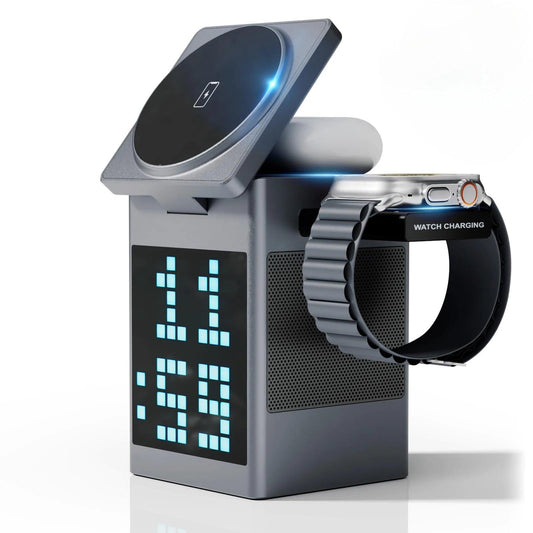 6-in-1 Magnetic Wireless Charger with Bluetooth Speaker – main product image | Buzzora