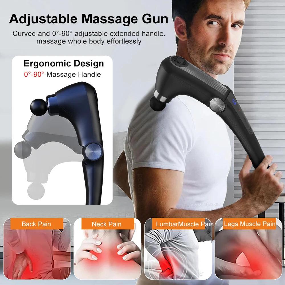 Fascia Massage Gun with Extension Handle – product detail view | Buzzora
