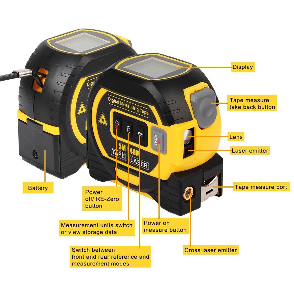 3-in-1 Laser Measure Tape – product detail view | Buzzora