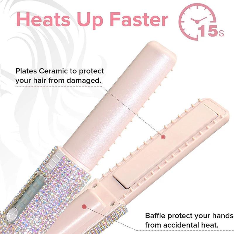 Portable Hair Straightener with Rhinestones – features and benefits | Buzzora