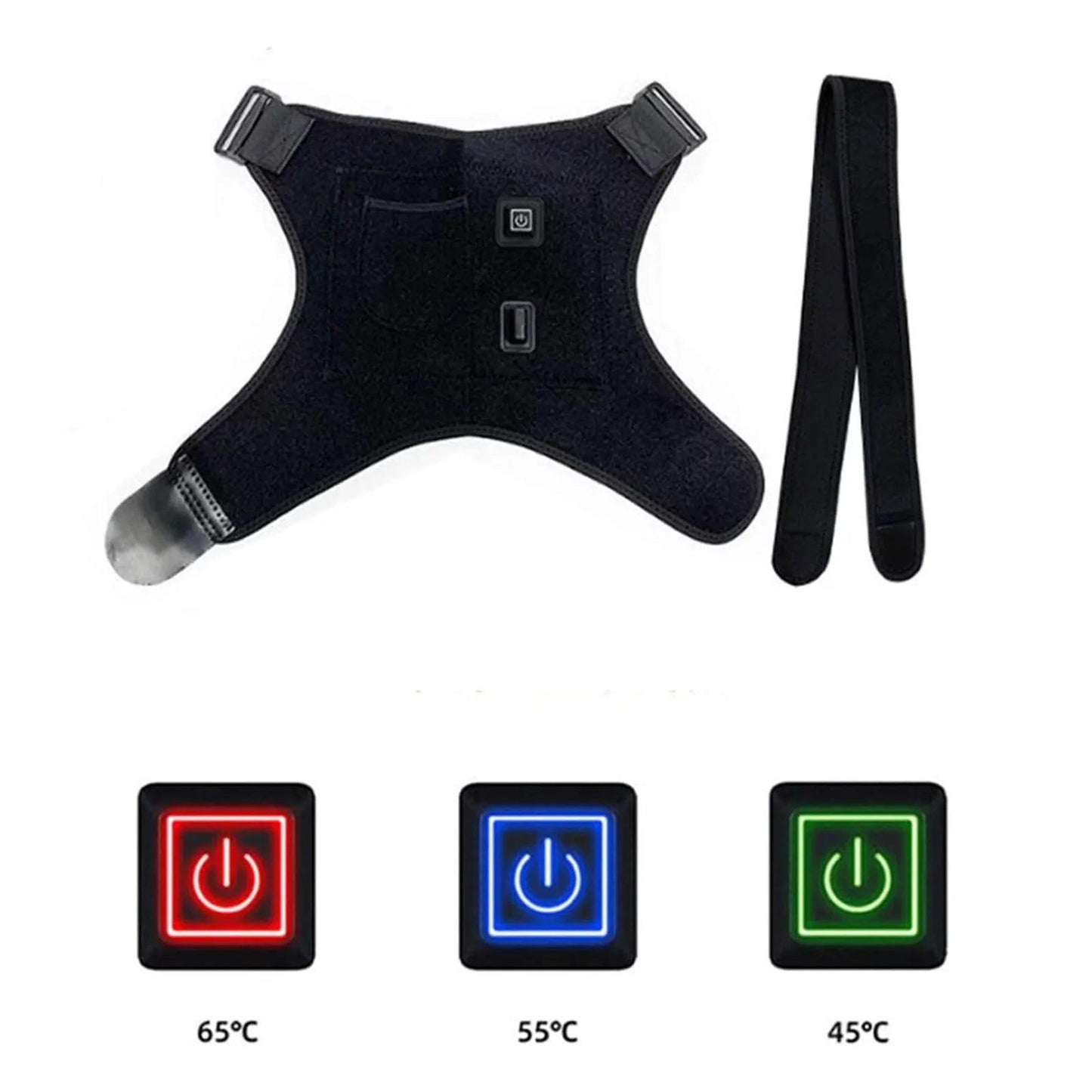 USB Heated Shoulder Brace – size and color options | Buzzora