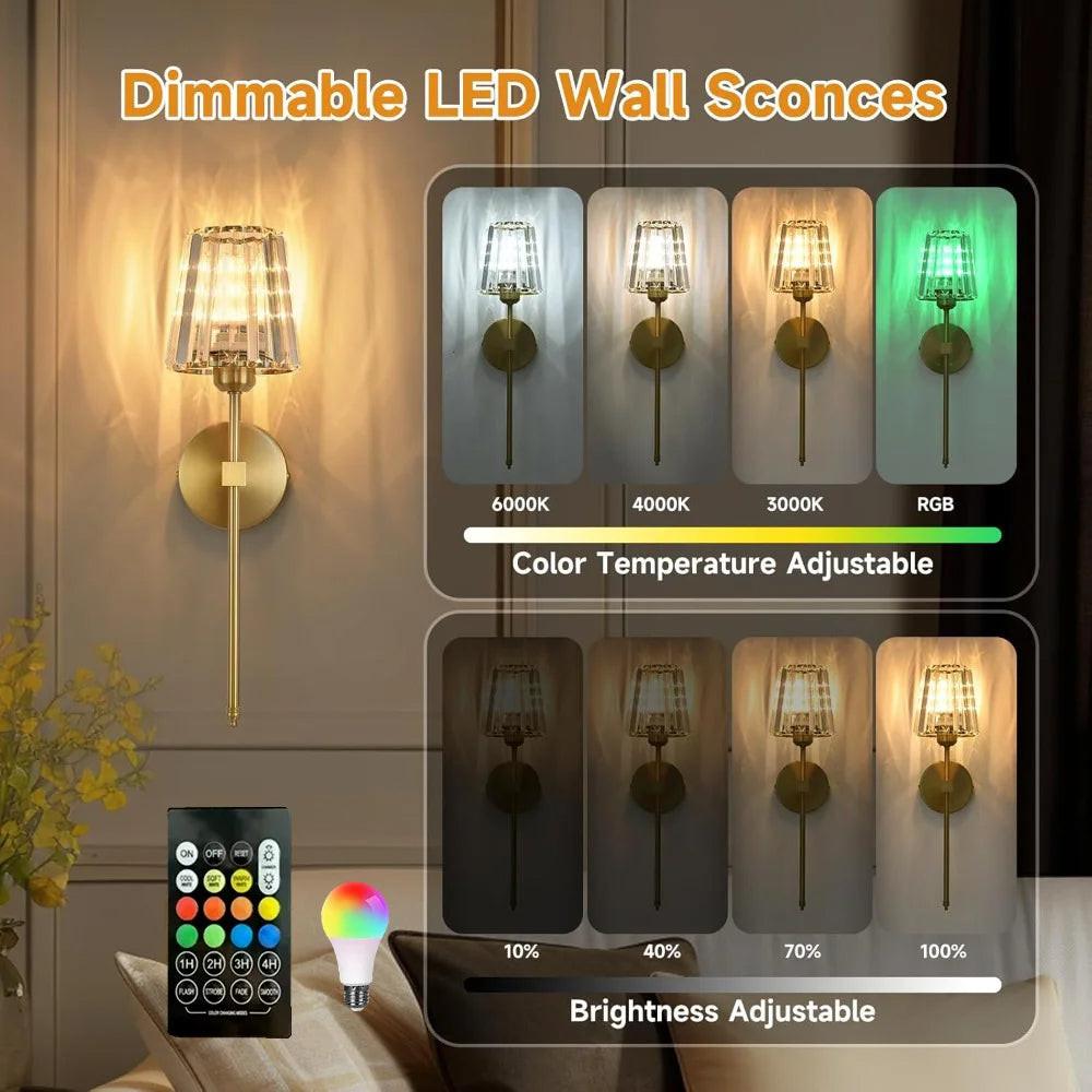 LED RGB Rechargeable Wall Lamp – size and color options | Buzzora