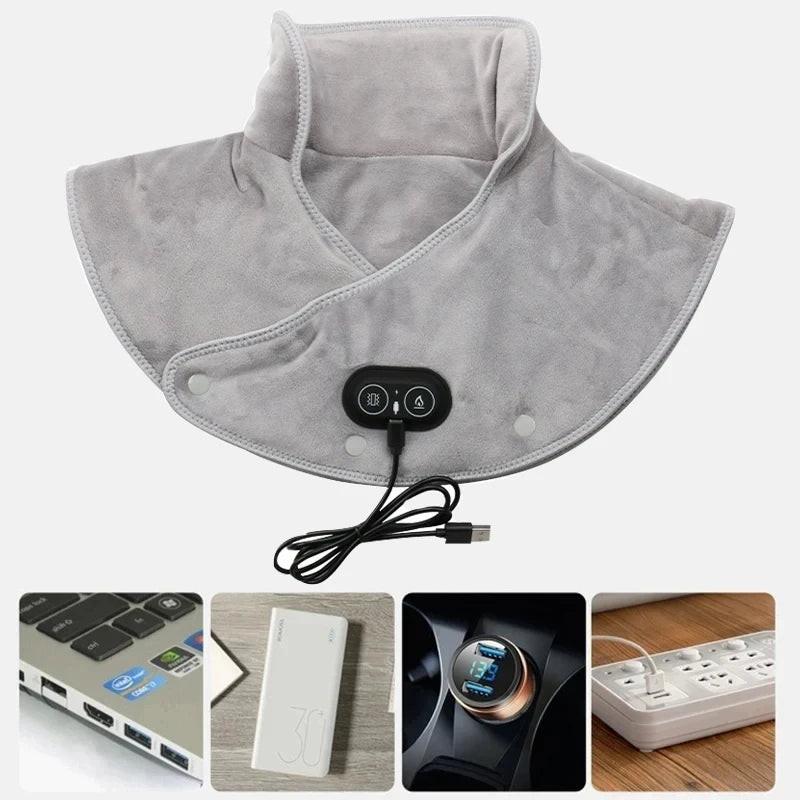 Electric Heating Shoulder & Neck Pad – lifestyle use photo | Buzzora