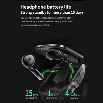 Smartwatch with Earbuds – lifestyle use photo | Buzzora