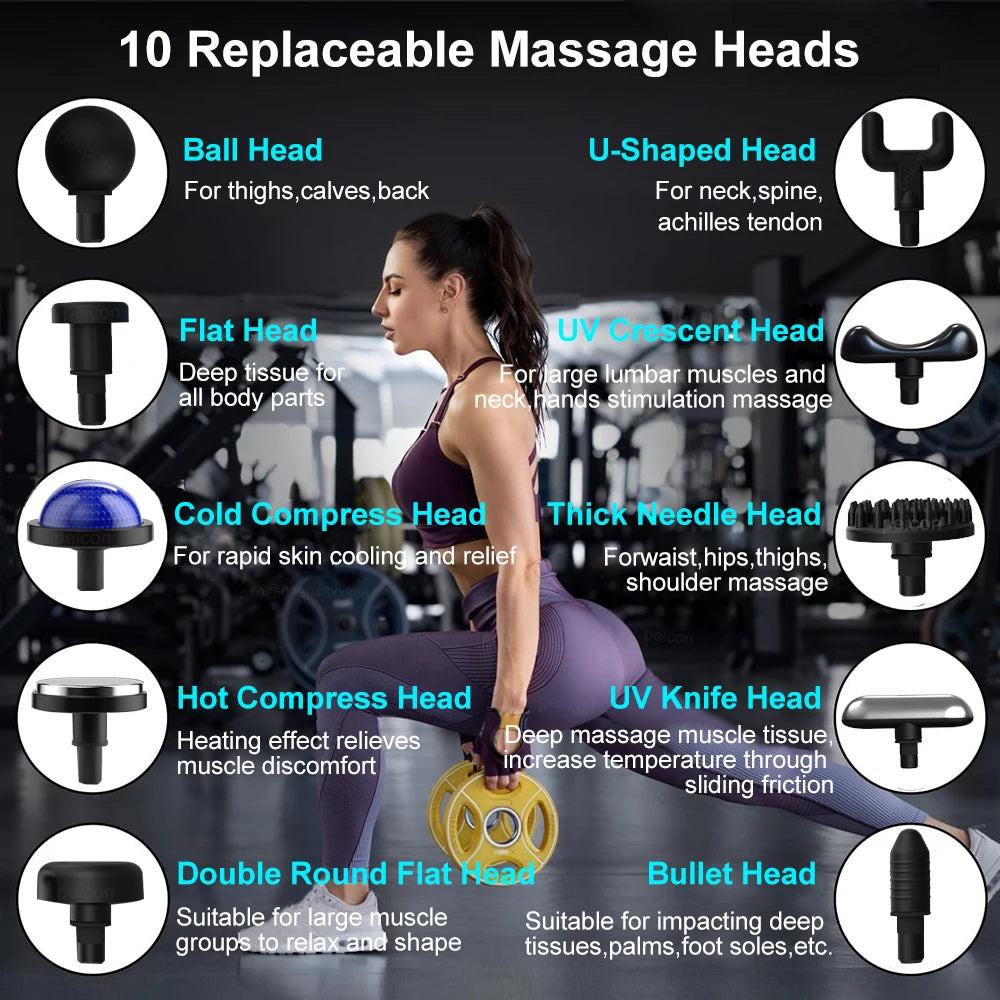 Fascia Massage Gun with Extension Handle – lifestyle use photo | Buzzora