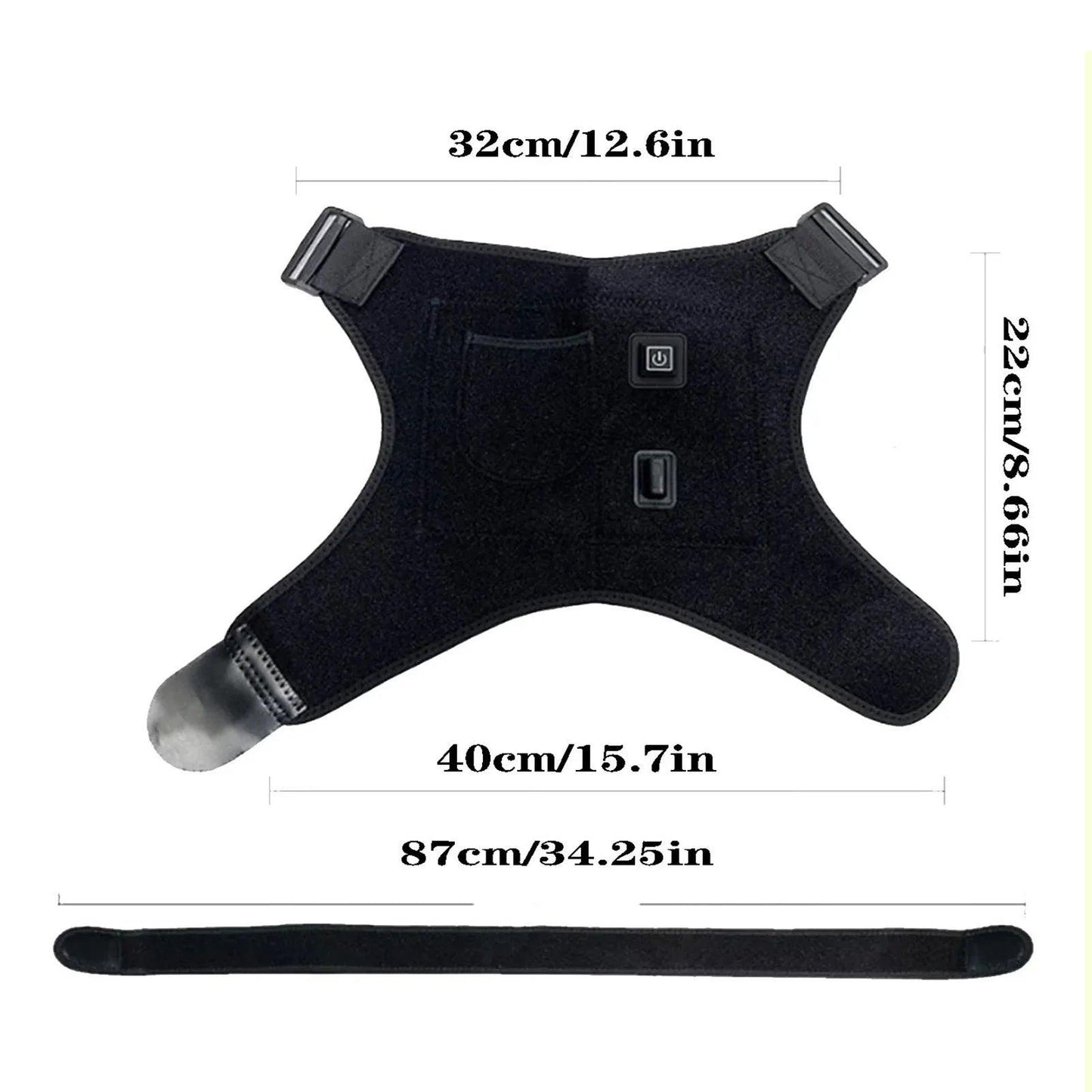 USB Heated Shoulder Brace – lifestyle use photo | Buzzora