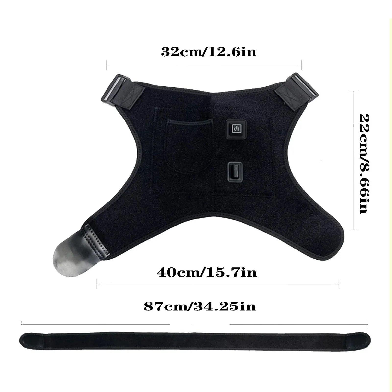USB Heated Shoulder Brace – lifestyle use photo | Buzzora