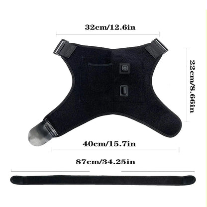 USB Heated Shoulder Brace – lifestyle use photo | Buzzora