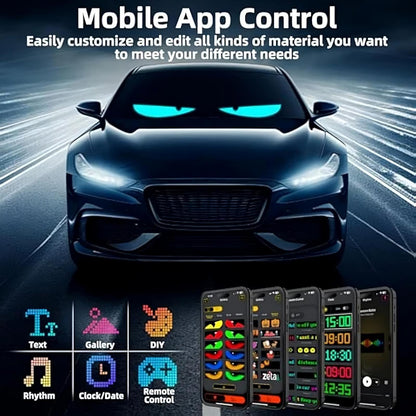 Dynamic LED Windshield Eyes – additional angle | Buzzora