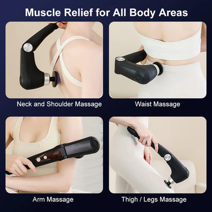 Fascia Massage Gun with Extension Handle – additional angle | Buzzora