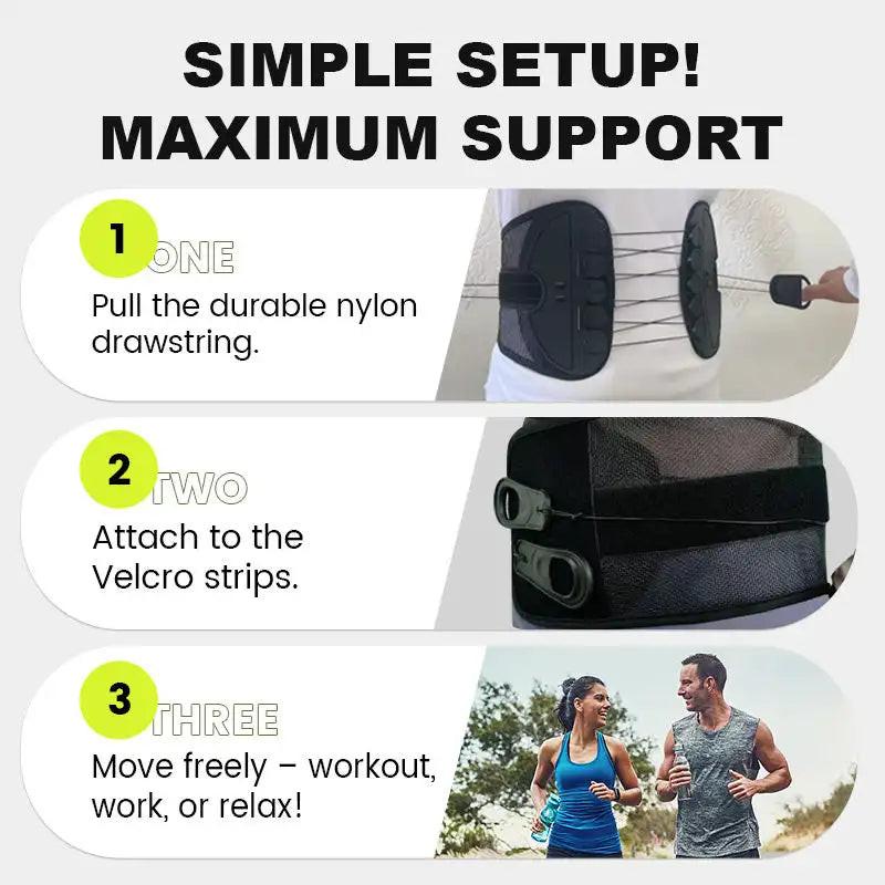 Adjustable Lumbar Support Belt – packaging and accessories | Buzzora