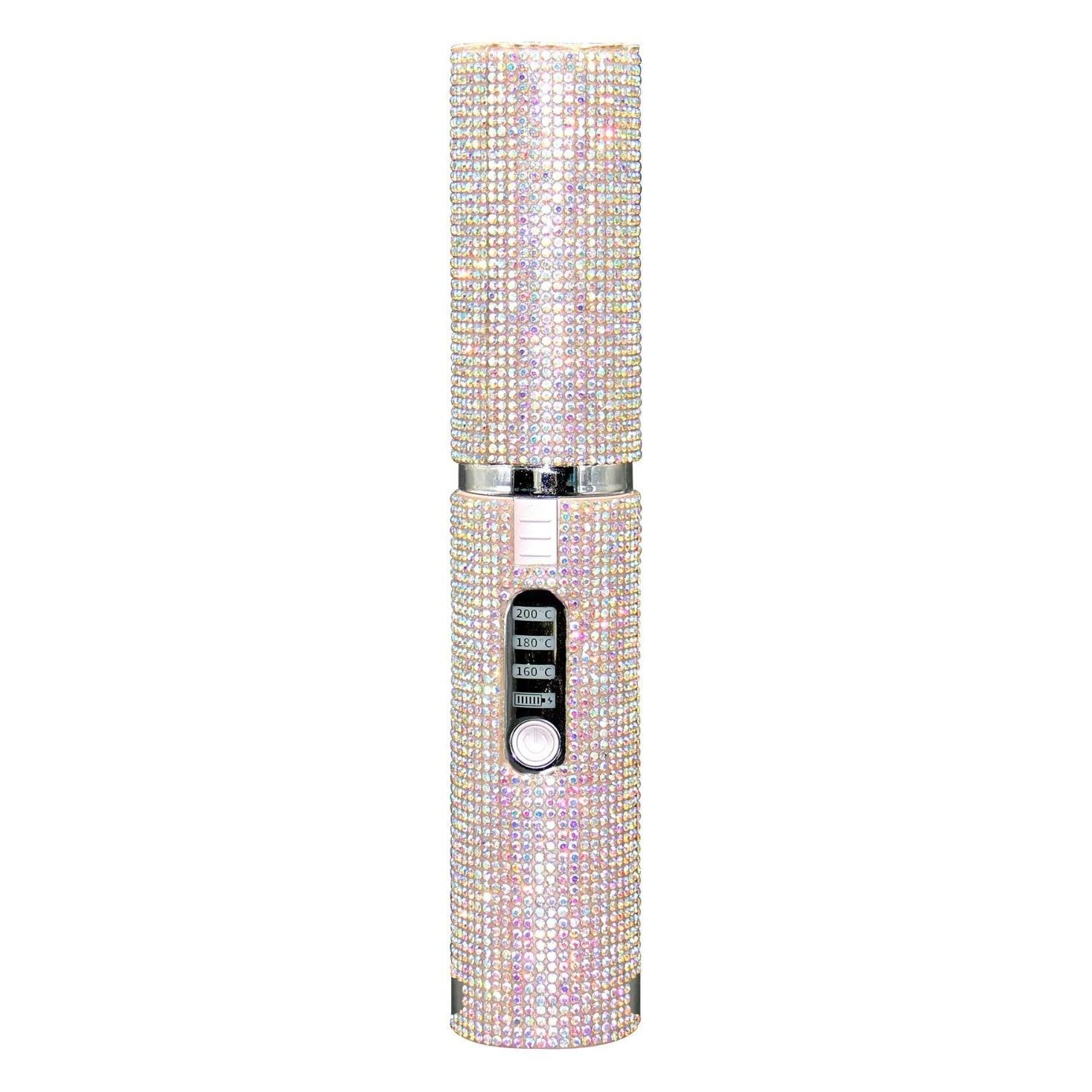 Portable Hair Straightener with Rhinestones – packaging and accessories | Buzzora