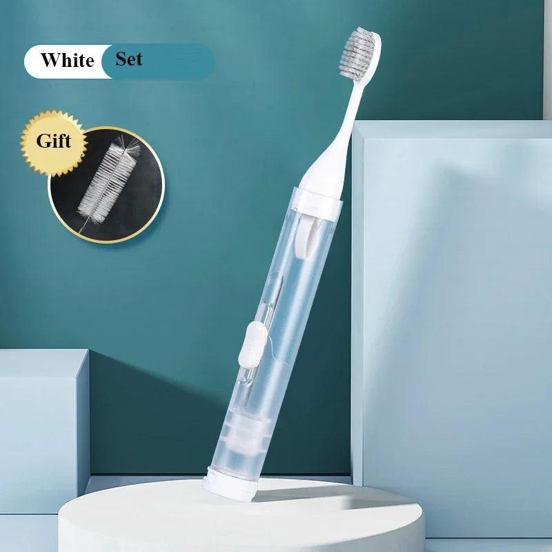 Portable 3-in-1 Toothbrush Set – packaging and accessories | Buzzora